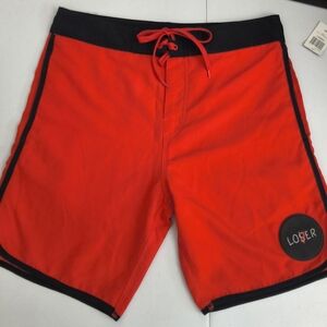 Hot Topic It Loser Lover Red and Black Board Shorts Quick-Drying Swimwear Size M